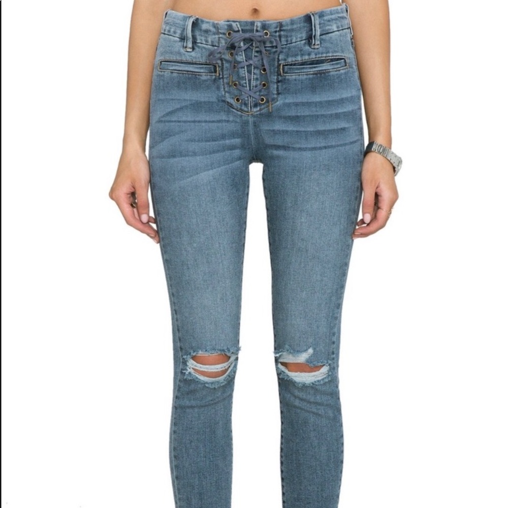 Amuse Society Lace Up Jeans